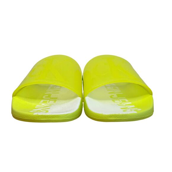 Calvin Klein Men's Aerlin Pool Slide Sandals Yellow Size 12 - Picture 3 of 5